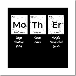 Womens Mother Periodic Table Elements of a Mother's Day Posters and Art